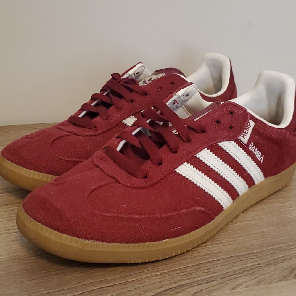 Adidas Burgundy Hemp Samba